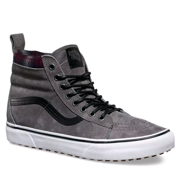 Vans Other - ❗SOLD❗Vans SK8-HI MTE in Pewter Gray w/ Plaid Trim